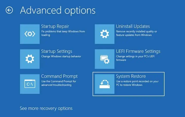 Display Not Working on Laptop? 9 Ways to Fix It 23 system-restore-in-windows-re