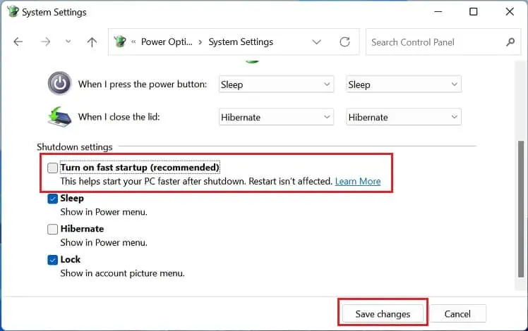turn-off-fast-startup-and-save-changes