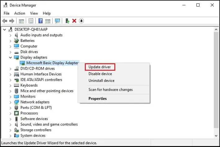 Display Not Working on Laptop? 9 Ways to Fix It 11 update-microsoft-basic-display-adapter