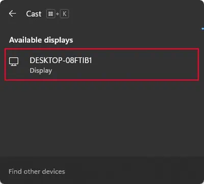 How to Use Laptop Screen as a Second Monitor 5 win-k-windows-select-device