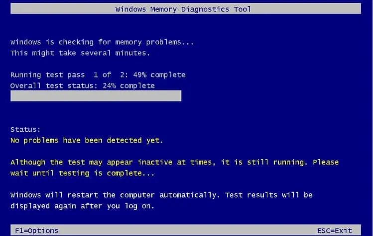 14 Ways to Solve a Black Screen on Your Dell Laptop 29 windows-memory-diagnostic-tool-running