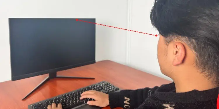 How High Should Your Monitor Be? 1 Position-Upper-Bezel-at-Eye-Height