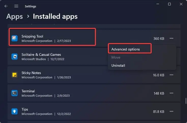 Windows Shift S Not Working? 8 Ways to Fix it 7 advanced-options