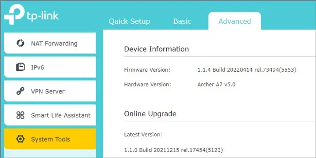 How to Update Router Firmware 4 archer-a7-hardware-version