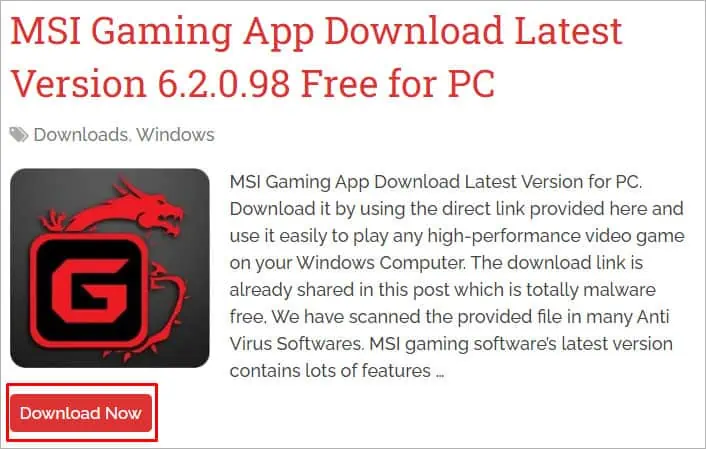 MSI Gaming App Not Opening? 6 Ways to Fix it 11 download-msi-gaming-application