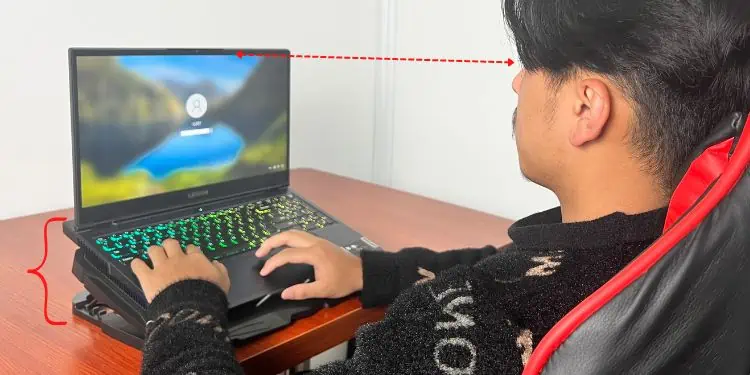 How High Should Your Monitor Be? 6 elevate-laptop-height-using-a-stand
