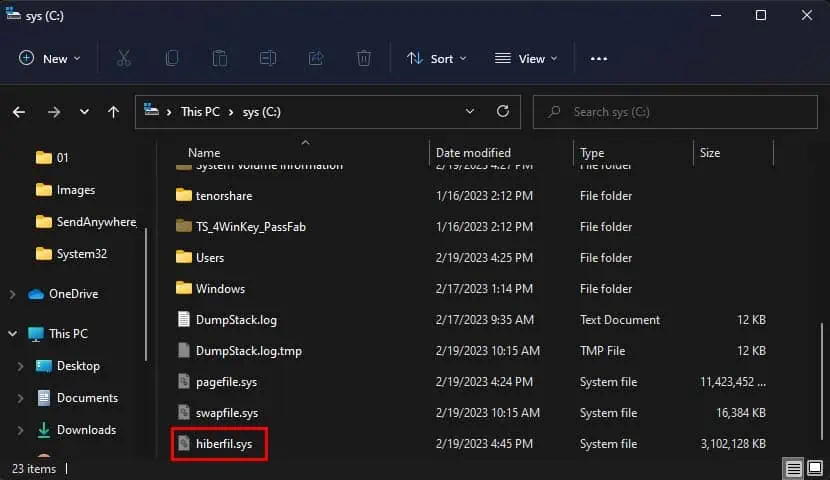 hiberfil-file