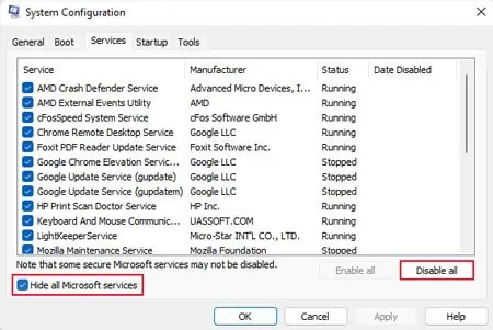 Computer Won't Shut Down? Here're 8 Ways to Fix It 7 hide-all-microsoft-services-disable-all