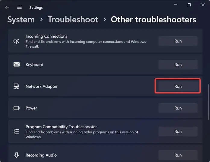 Wi-Fi Keeps Disconnecting on Windows 11? 9 Ways to Fix It 6 network-adatper-torubleshooter