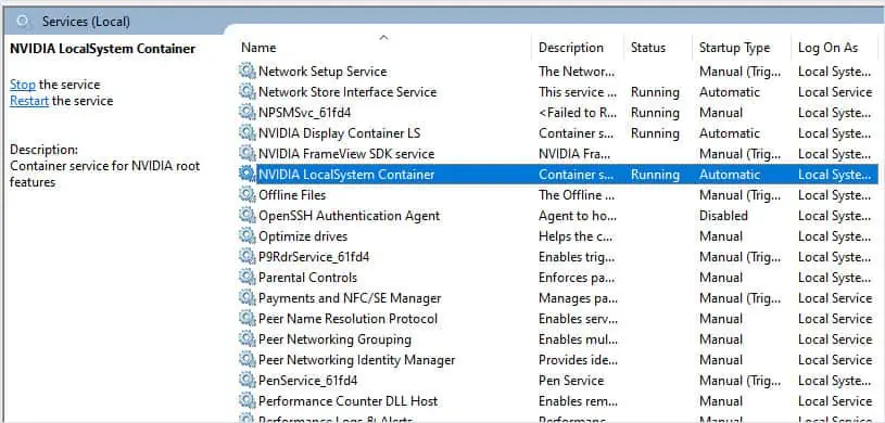 nvidia-localsystem-container-disable