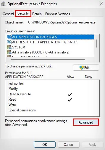 optional-features-properties-security-advanced