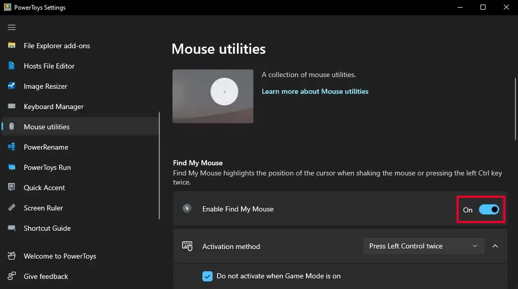 powertoys-enable-find-my-mouse