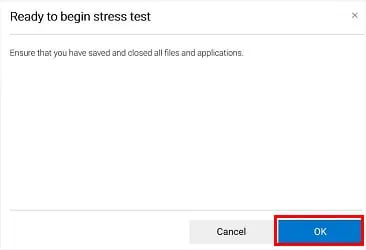 Amber or Orange Light Blinking on Dell Laptop? 16 Ways to Fix It 27 ready-to-begin-stress-test-press-ok