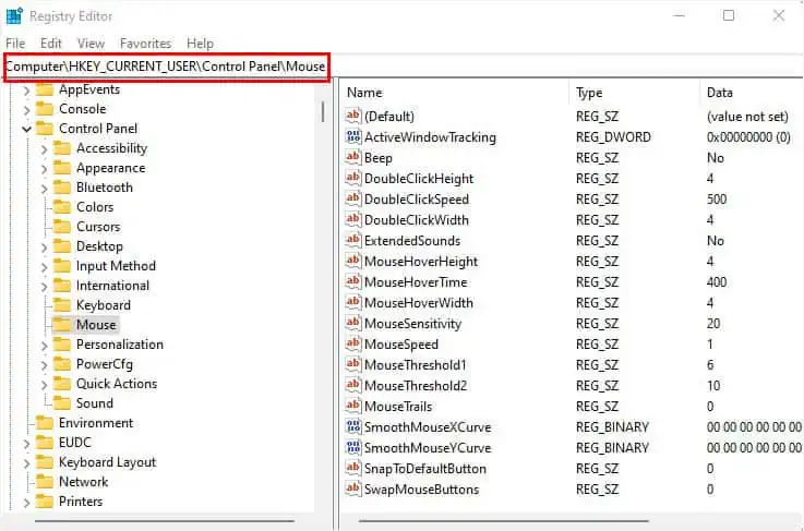 registry-editor-mouse-settings