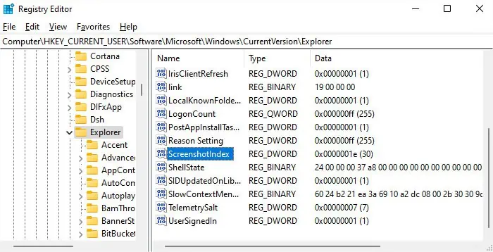 Print Screen Button Not Working? Try These 8 Fixes 2 registry-screenshot-index