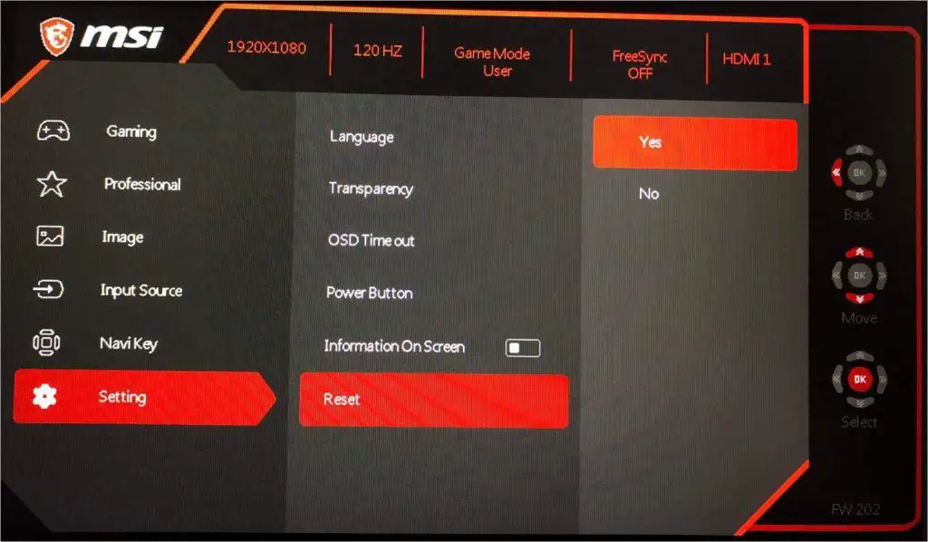 Why Are There Green Lines on Monitor? How to Fix It 4 reset-monitor-setting-1024x598