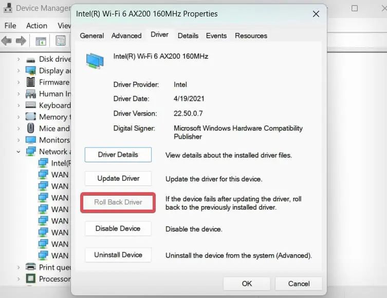 Wi-Fi Keeps Disconnecting on Windows 11? 9 Ways to Fix It 24 roll-back-driver