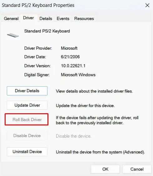12 Ways to Fix Keyboard Not Working on Dell Laptop 27 roll-back-keyboard-driver