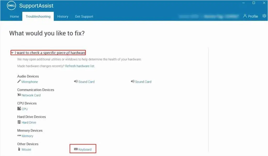 12 Ways to Fix Keyboard Not Working on Dell Laptop 10 run-keyboard-diagnostics-in-supportassists-1024x597