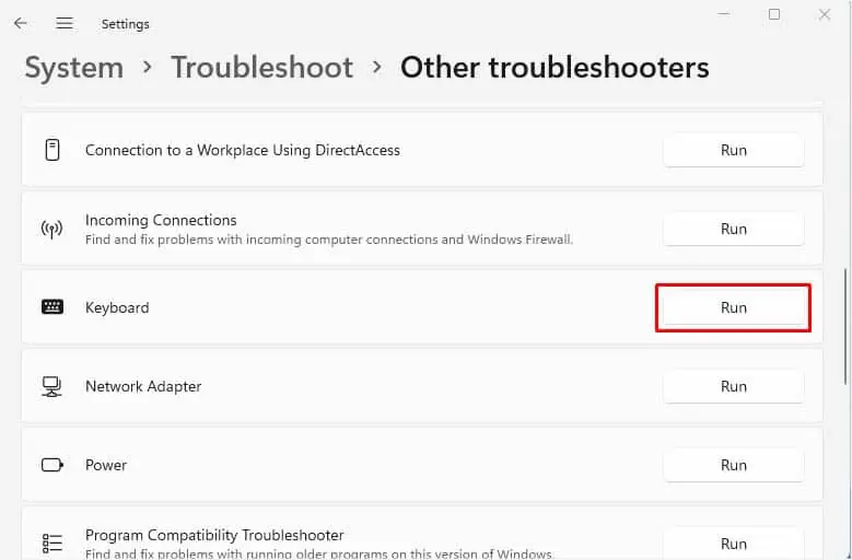 12 Ways to Fix Keyboard Not Working on Dell Laptop 5 run-keyboard-troubleshooter