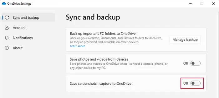 Print Screen Button Not Working? Try These 8 Fixes 4 save-screenshots-i-capture-to-onedrive-disable