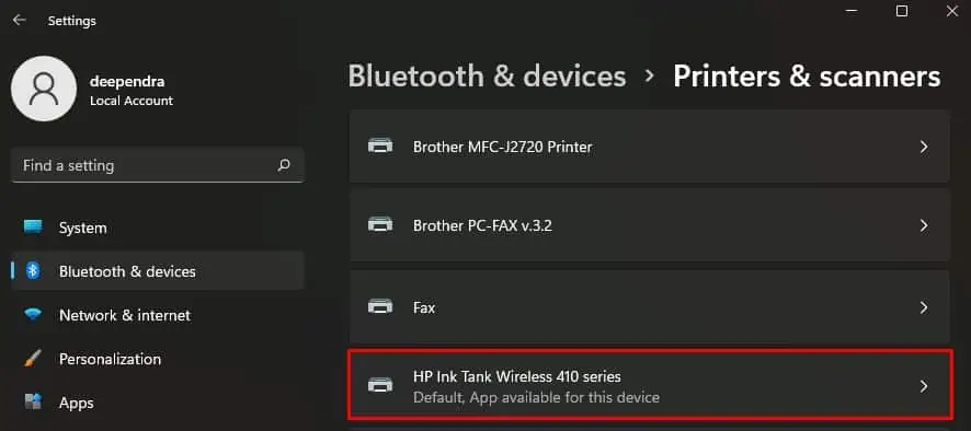 5 Ways to Cancel Print Job on HP Printer 8 select-hp-printer-in-settings