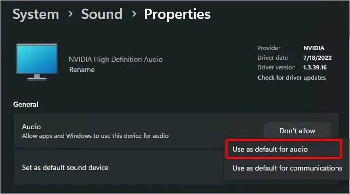 LG Monitor Speakers Not Working? Here're 8 Ways to Fix It 9 set-default-audio-1