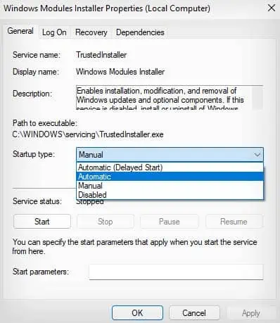 set-windows-modules-installer-service-to-automatic-startup
