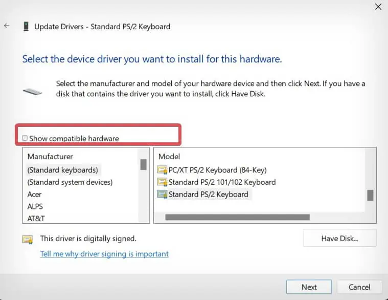 show-compatible-drivers