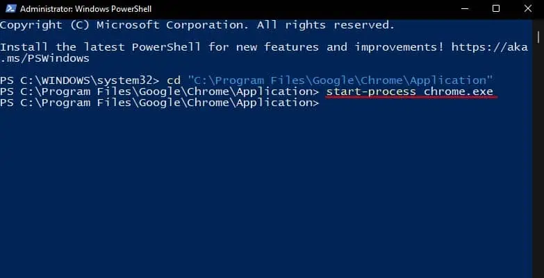 4 Ways to Open EXE File 11 start-chrome-exe-in-powershell