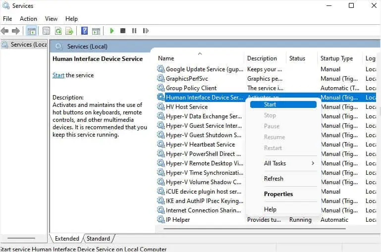 12 Ways to Fix Keyboard Not Working on Dell Laptop 15 start-human-interface-device-service