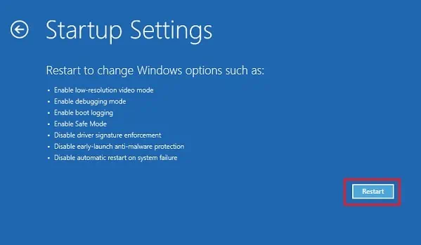 Amber or Orange Light Blinking on Dell Laptop? 16 Ways to Fix It 17 startup-settings-restart-button-in-windows-re