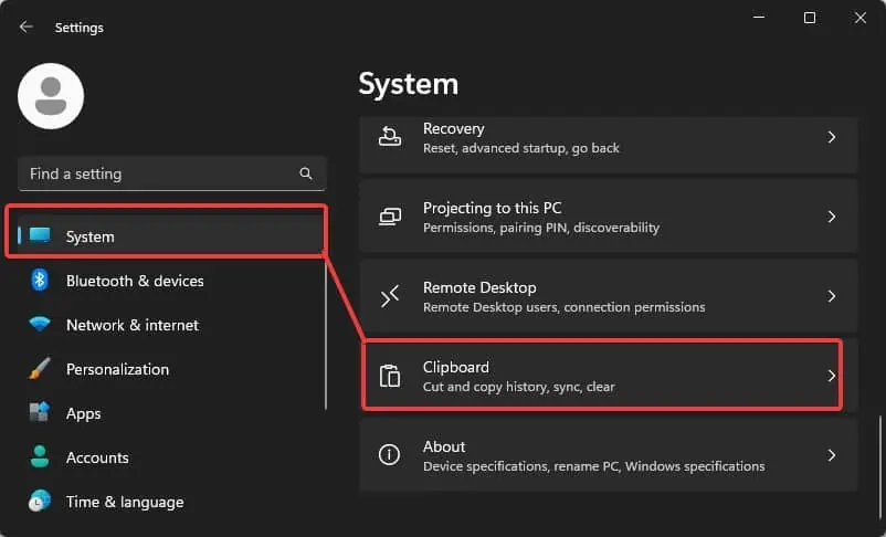 Windows Shift S Not Working? 8 Ways to Fix it 4 system-clipboard