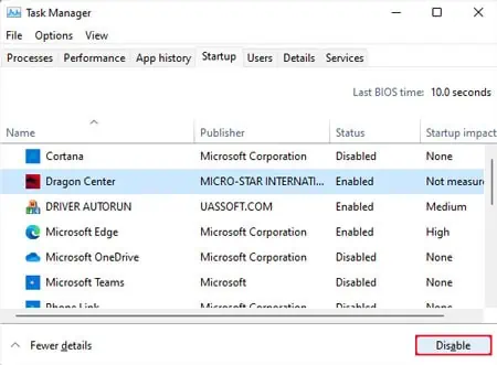 Computer Won't Shut Down? Here're 8 Ways to Fix It 8 task-manager-disable-startup