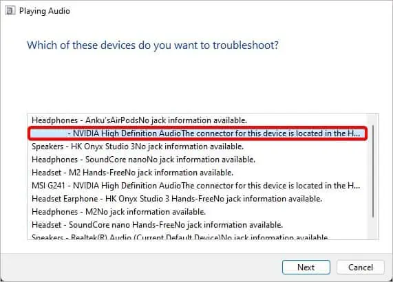 LG Monitor Speakers Not Working? Here're 8 Ways to Fix It 12 troubleshoot-audio-device-list-1
