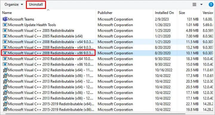 MSI Gaming App Not Opening? 6 Ways to Fix it 7 uninstall-microsoft-visual-msi-gaming-app-not-working