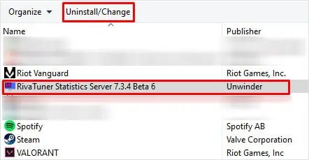 MSI Afterburner Not Detecting GPU? Try These 5 Fixes 8 uninstall-rivatuner-afterburner-not-detecting-gpu