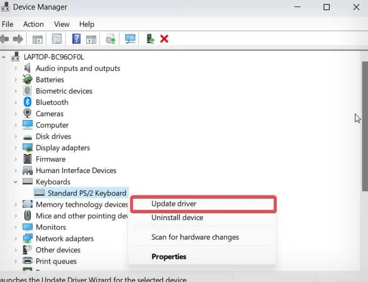 update-standard-keyboard-driver-