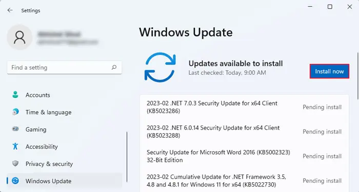 Computer Won't Shut Down? Here're 8 Ways to Fix It 6 windows-update-install-now