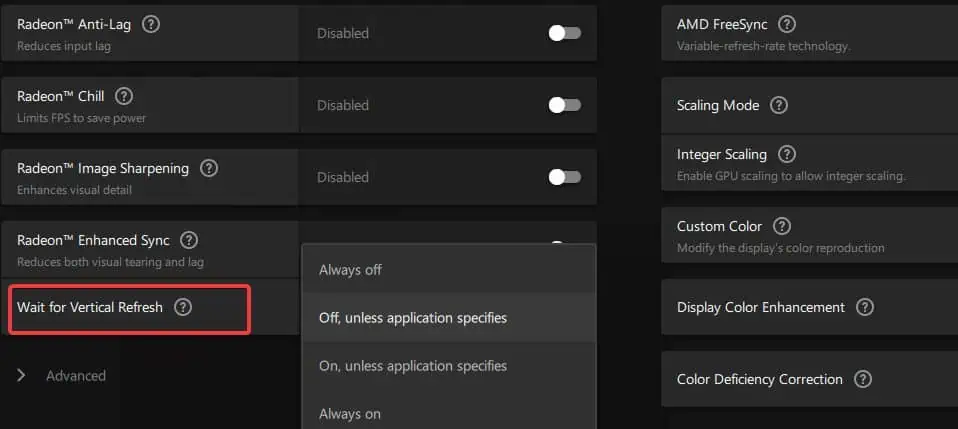 9 Ways to Fix Keyboard Input Lag 15 Vsync-settings-for-AMD-integrated-graphics