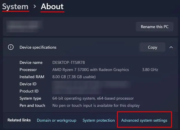 8 Ways to Fix Logitech Mouse Lagging 15 advanced-system-settings-logitech-mouse-not-working