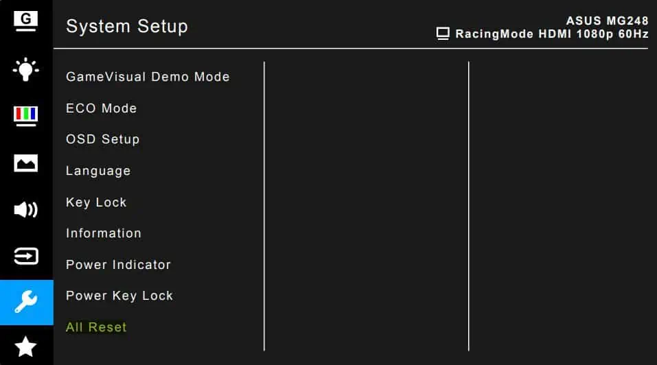 ASUS Monitor HDMI No Signal? Here're 8 Ways to Fix It 13 all-reset