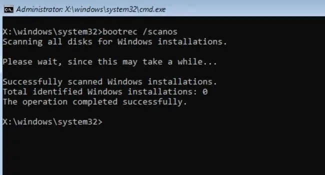 14 Ways to Fix Windows Boot Loop 13 bootrec-scanos
