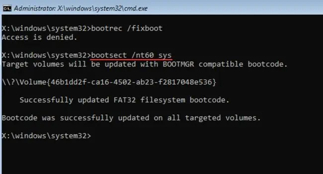 14 Ways to Fix Windows Boot Loop 11 bootsect-nt60-sys