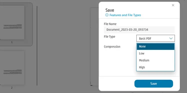 How to Scan a Document on HP Printer 27 choose-compression-in-hp-smart