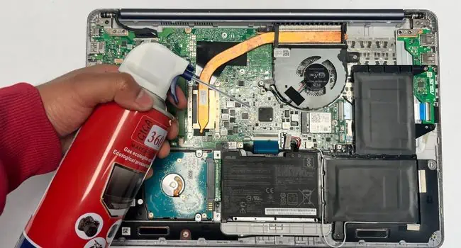 ASUS Laptop Won't Turn On? Try These 8 Fixes 23 clean-motherboard-using-compressed-air