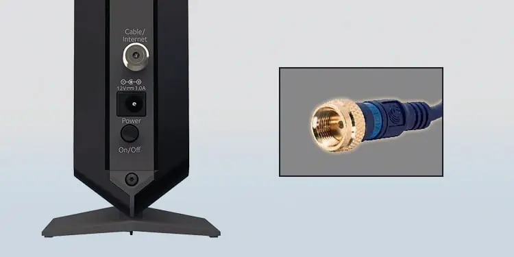 5 Ways to Fix Modem Keeps Blinking 1 coax-modem-connector