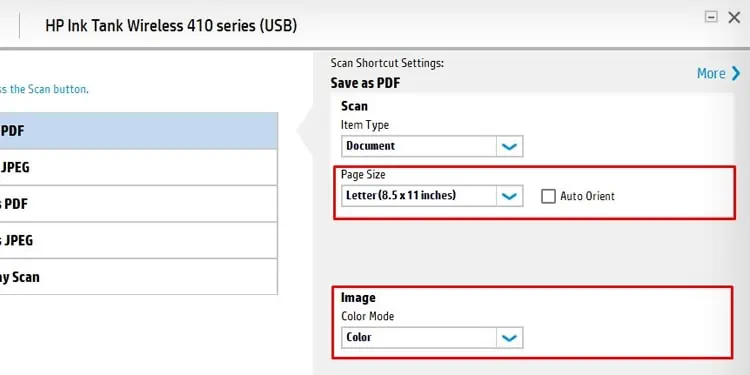 How to Scan a Document on HP Printer 15 color-mode-and-page-size-on-hp-assistant