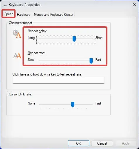 9 Ways to Fix Keyboard Input Lag 11 configure-the-repeat-delay