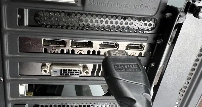 MSI Afterburner Not Detecting GPU? Try These 5 Fixes 11 connect-HDMI-cable-to-graphics-card